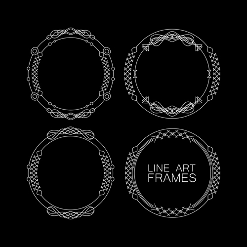 Line art frames design vector 04 WeLoveSoLo