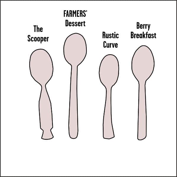 FARMERS' Rustic woodend serving spoons