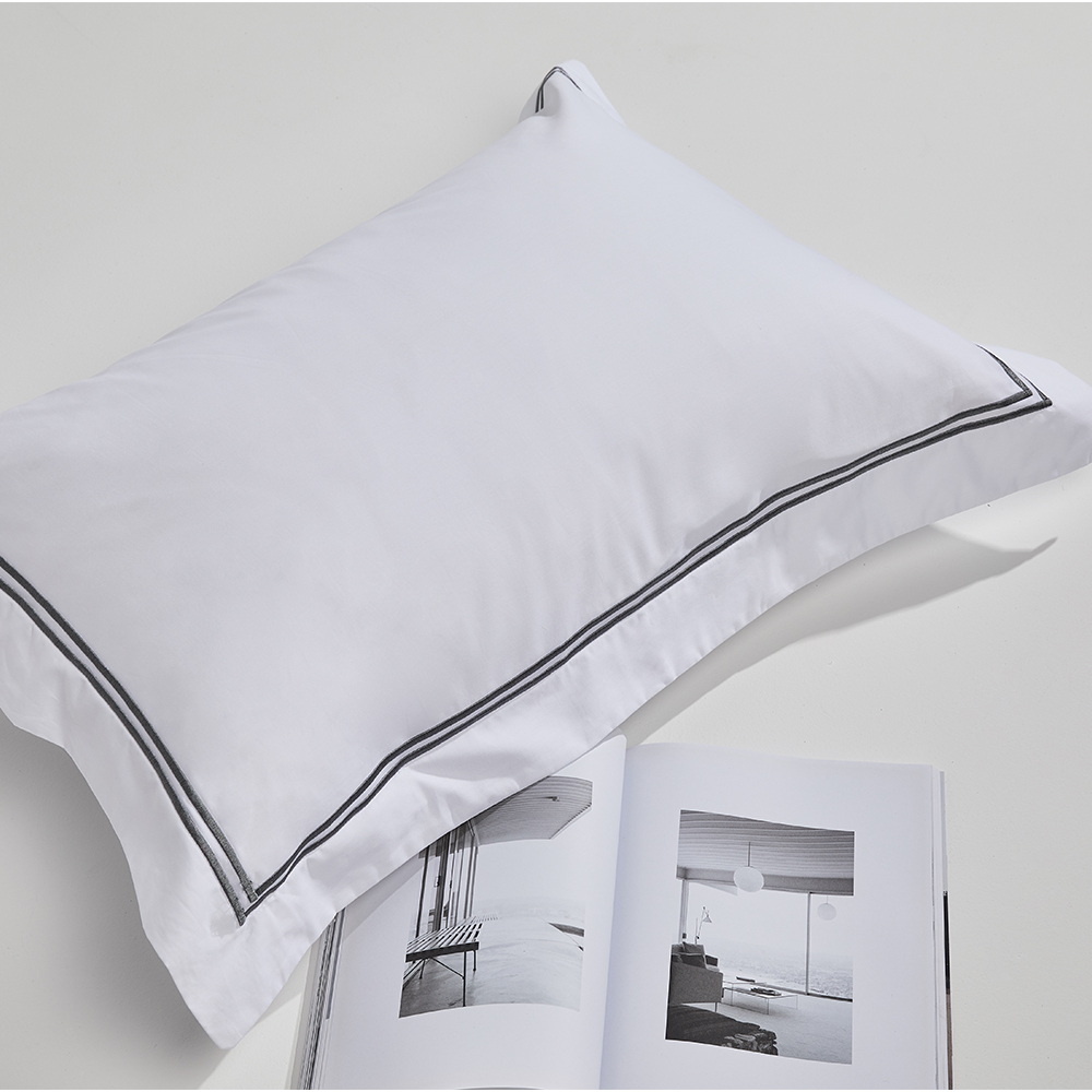 Wholesale Wholesale High Quality Embroidery Pillow Case White Cotton