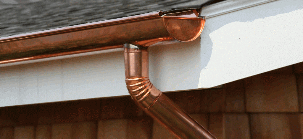 Copper HalfRound Gutter Welte Roofing