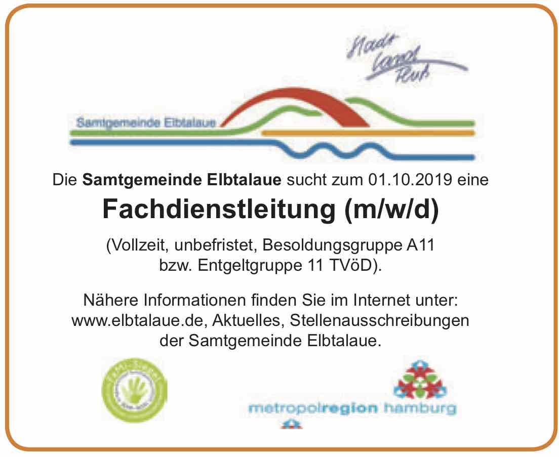 Jobs aus der Region Mai & Juni 2019 Jobs im Wendland