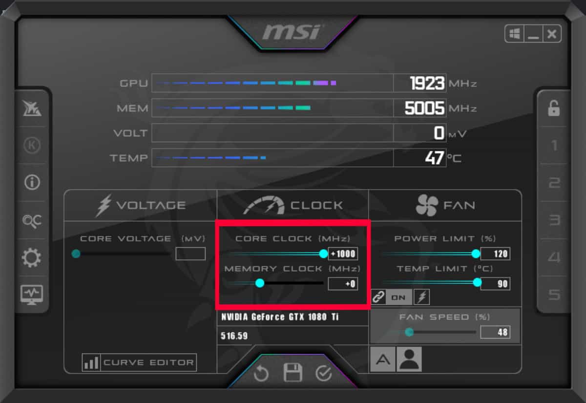 How to use MSI Afterburner WePC