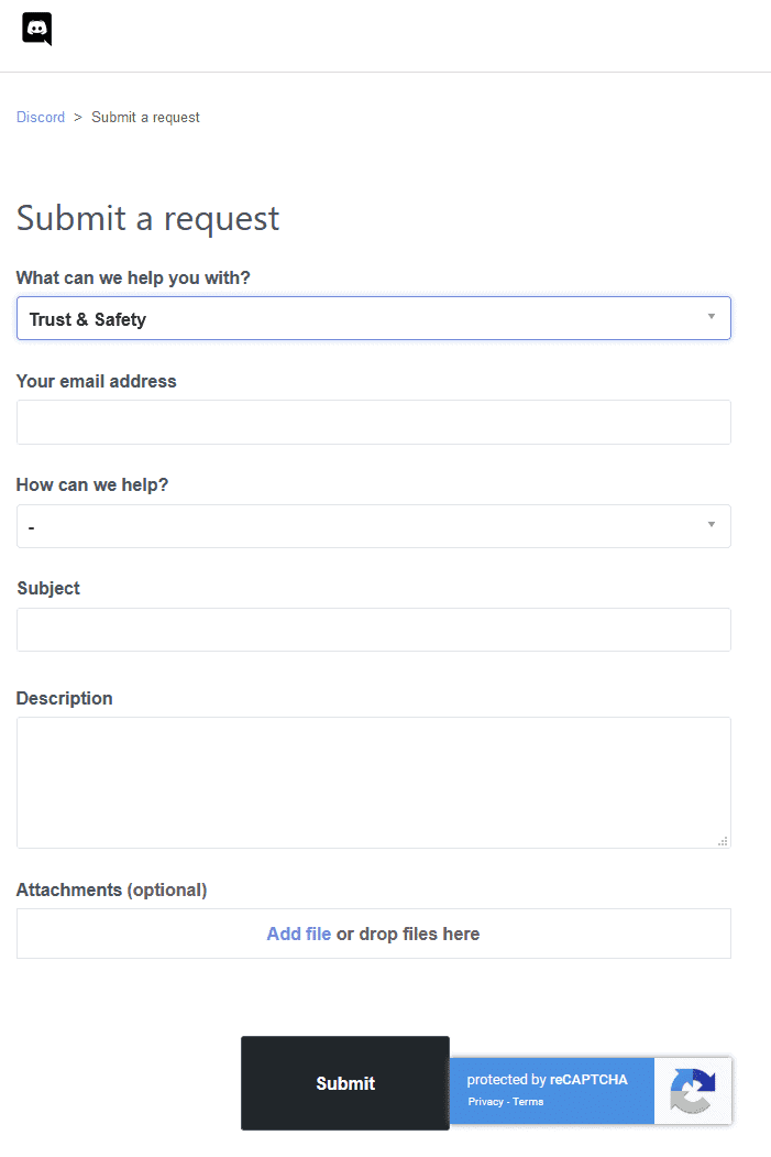 How to report a Discord server WePC