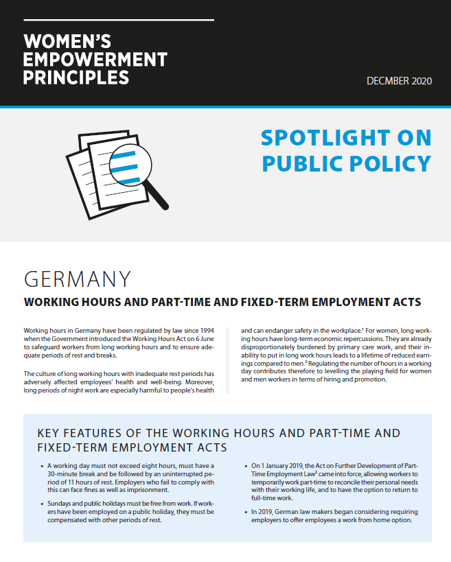 Germany Working Hours and PartTime and FixedTerm Employment Acts WEPs