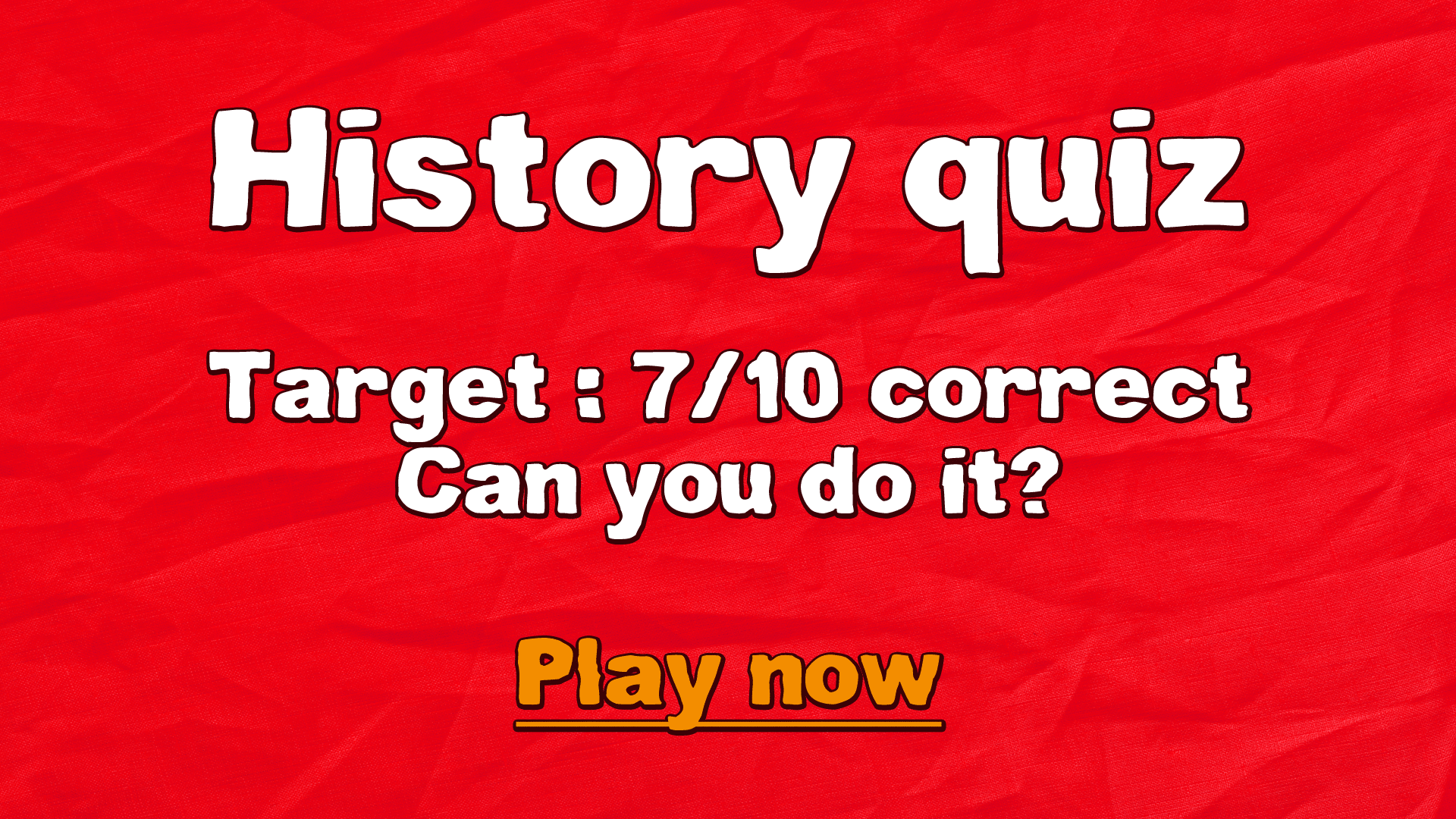 Hard History Quiz