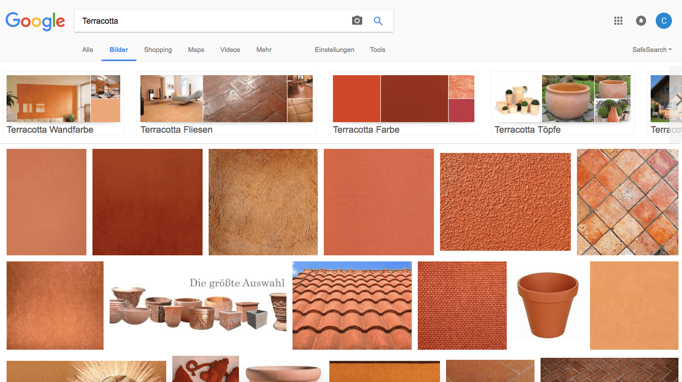 Terracotta und Vanille Farbton selbst mischen werweisswas.de