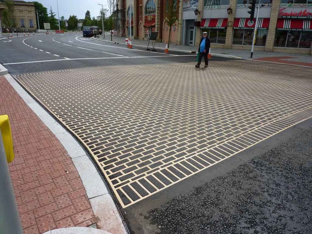 Asphalt Stamping Accurate Pavement Striping