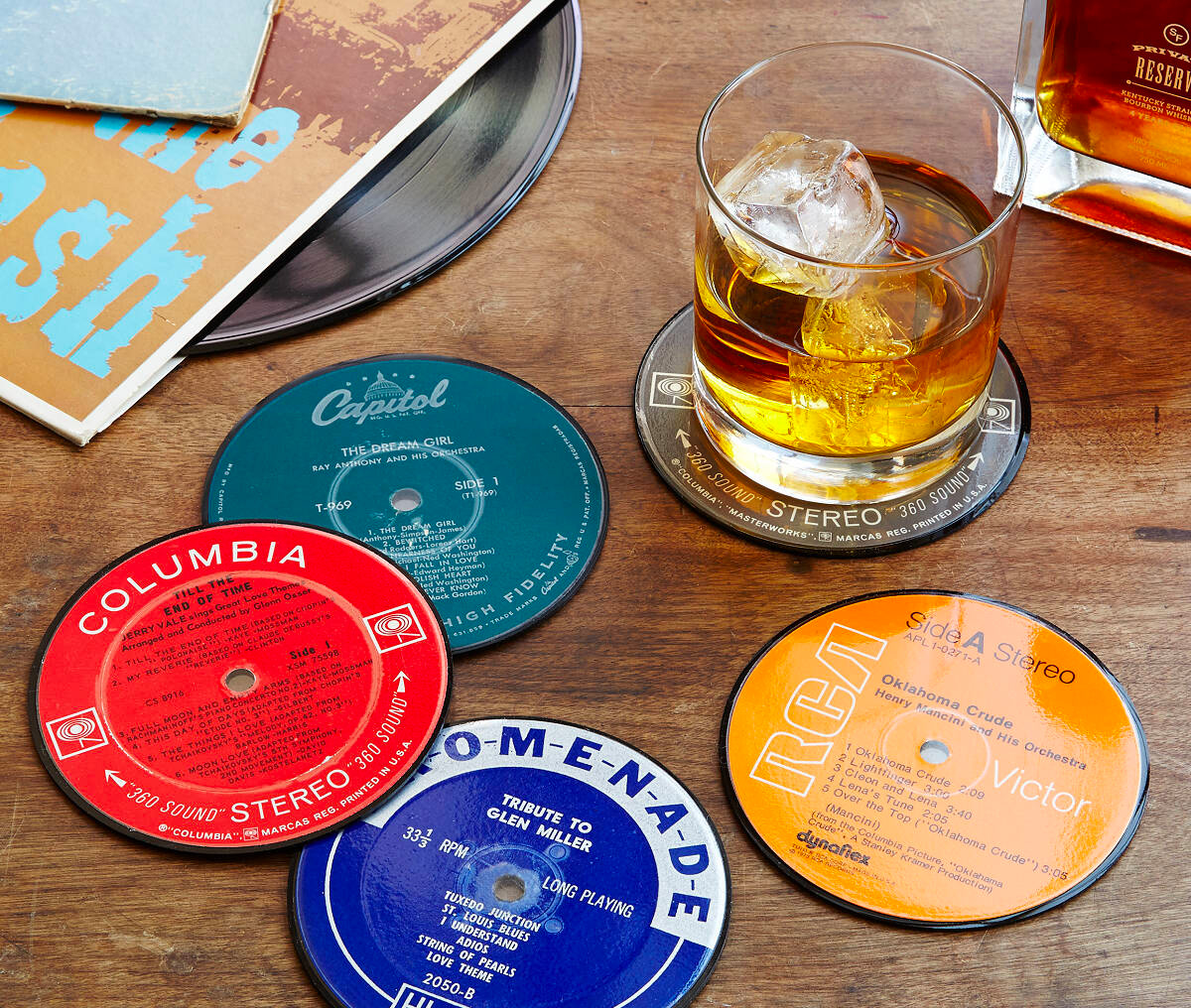 Upcycled Record Coasters Mix Vinyl with Your Favorite Drink WERD