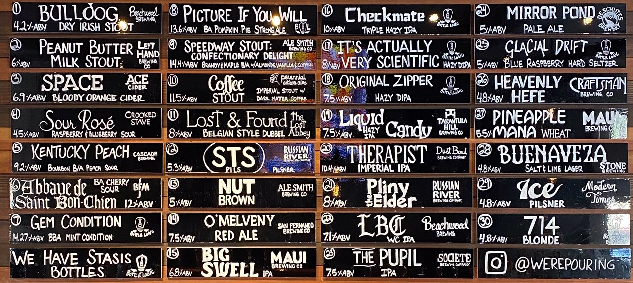 Menu Craft Beer, Gastropub Restaurant Glendale, CA We're Pouring