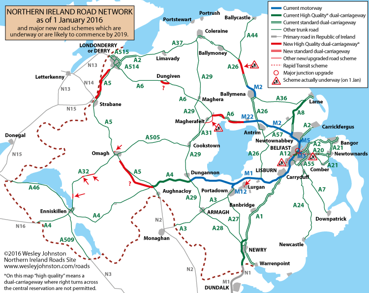Detailed Road Map of Antrim Maphill