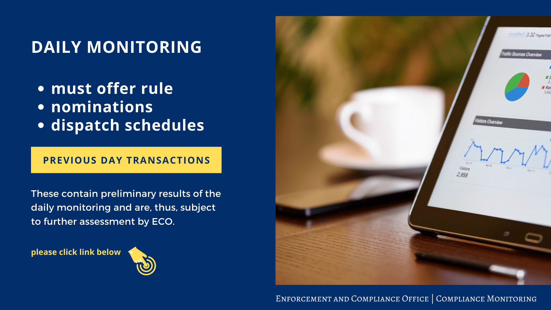 Compliance Monitoring Updates Philippine Electricity Market Corporation