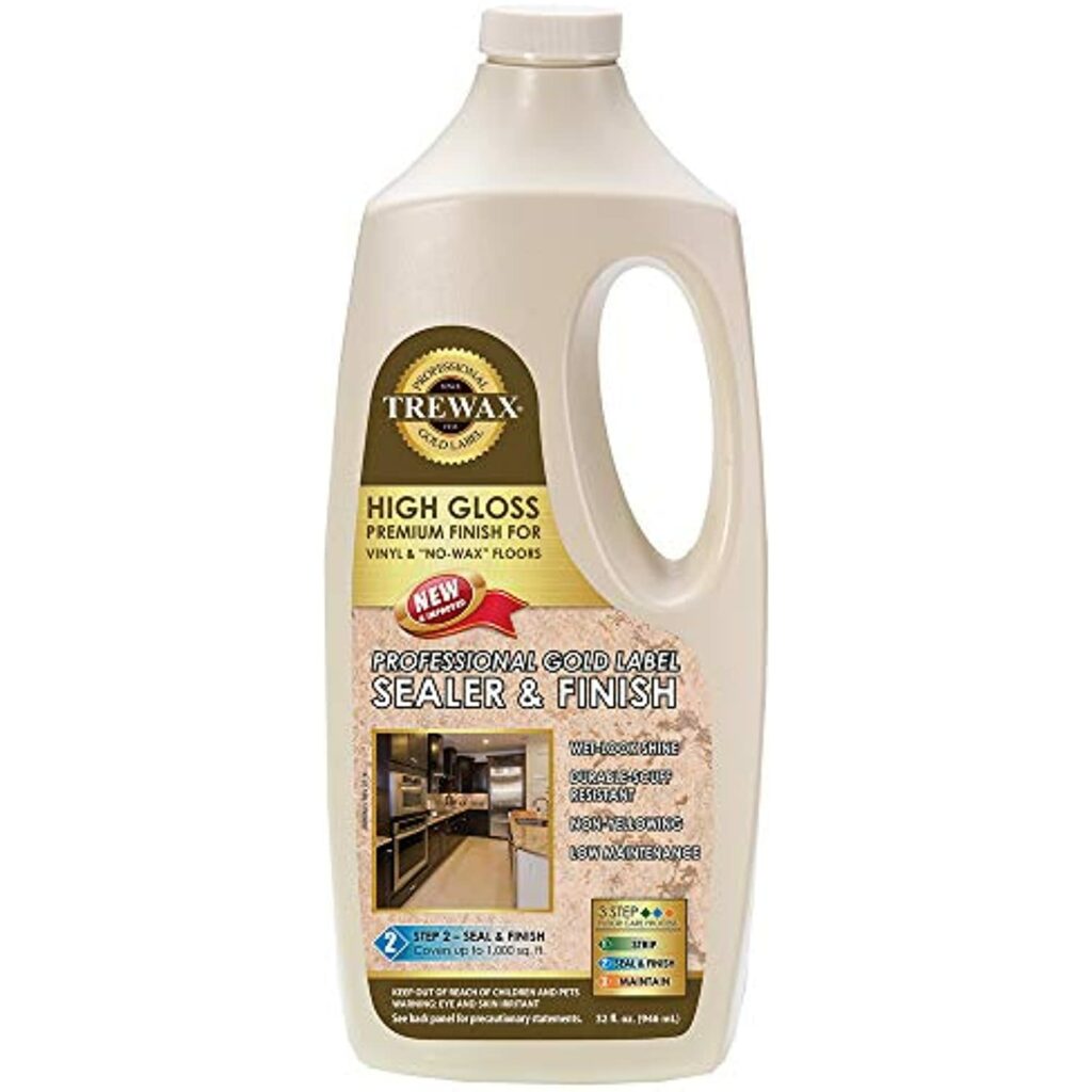Trewax Professional Gold Label Sealer Wax Gloss Finish, 32Ounce