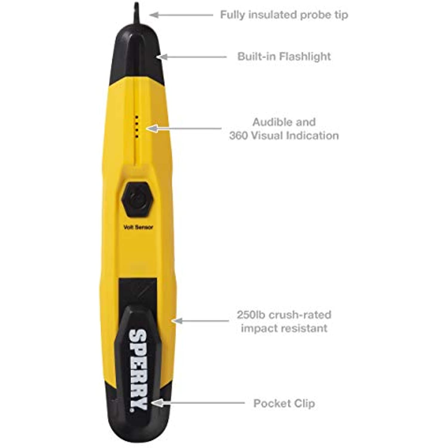 Sperry Instruments Voltage Detector with Flashlight Non-Contact Voltage