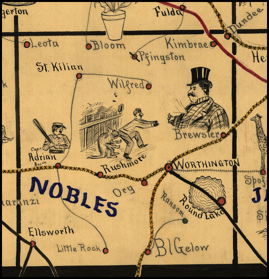 Nobles County Minnesota Railroad Stations