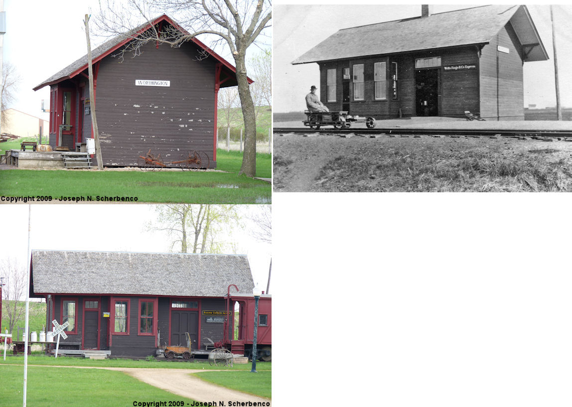 Nobles County Minnesota train stations