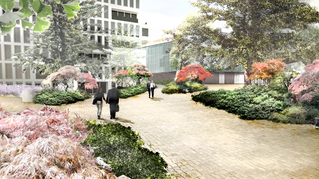 Garden Design By Sylvia Crowe / Scottish Widows Building Edinburgh Roof
