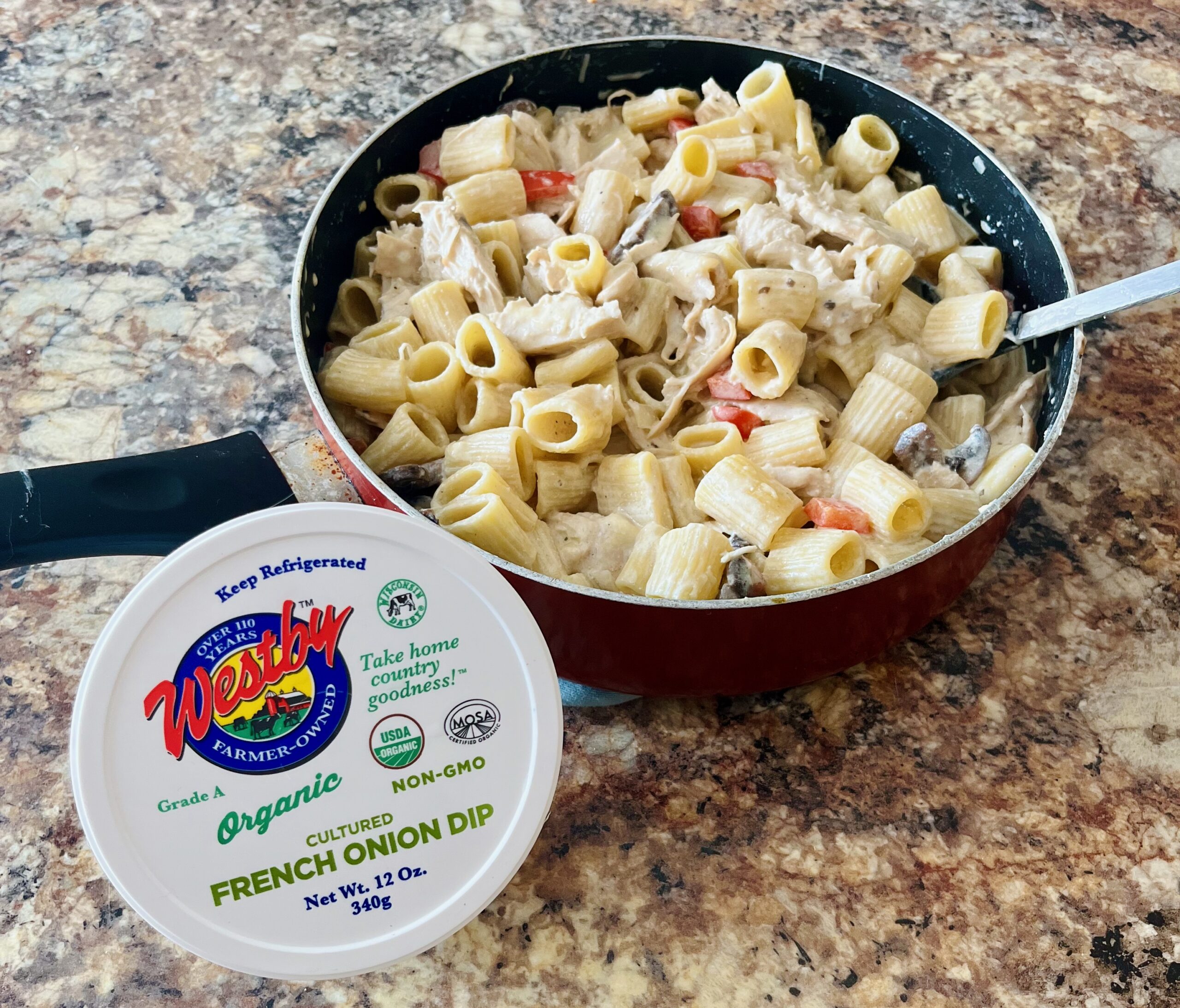 15 Minute French Onion Chicken & Pasta