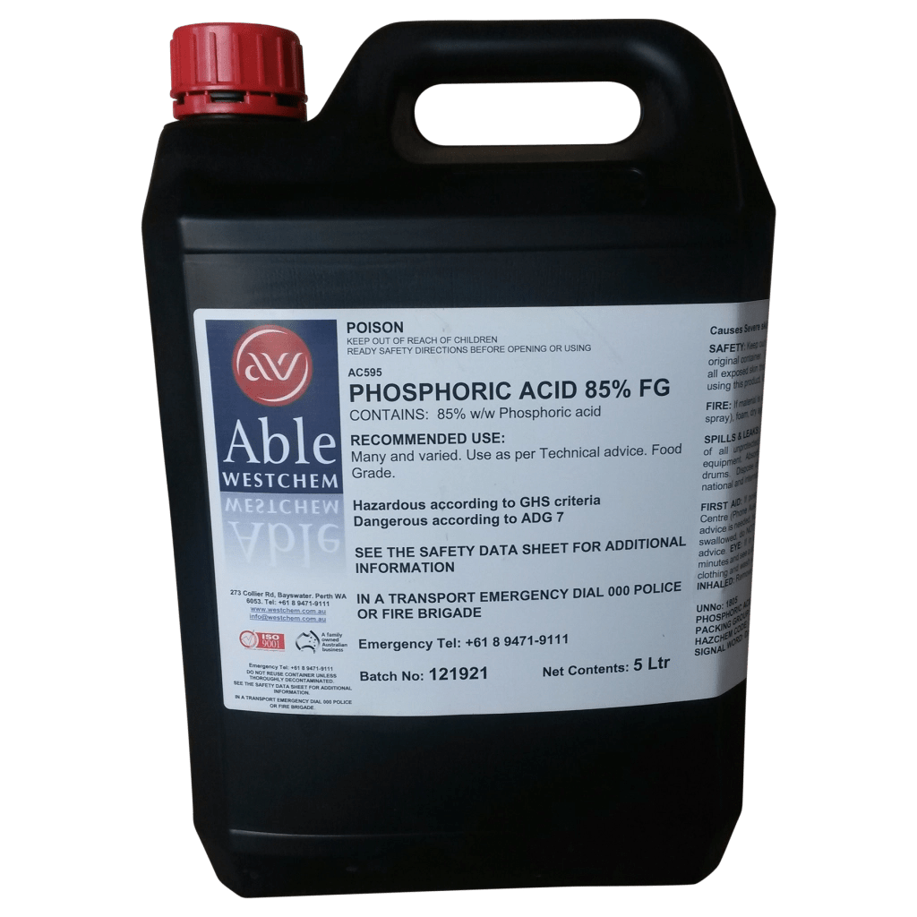 Phosphoric Acid 85 FG Food Grade Cleaner Westchem