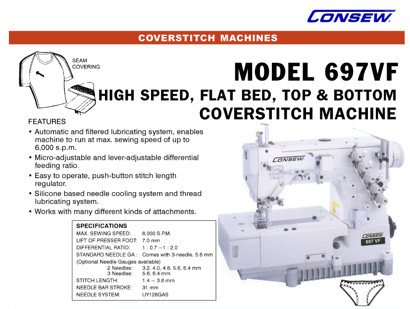 Consew Coverstitch Sewing Machine