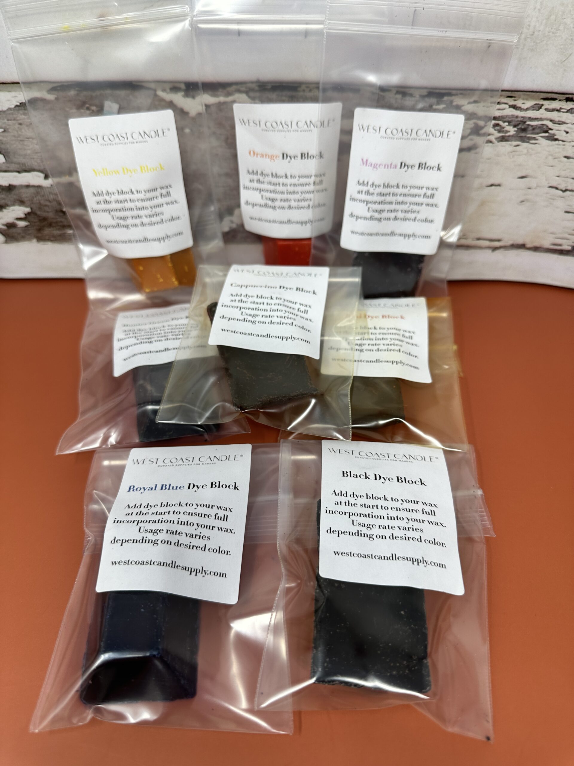 Dye Blocks for Candles