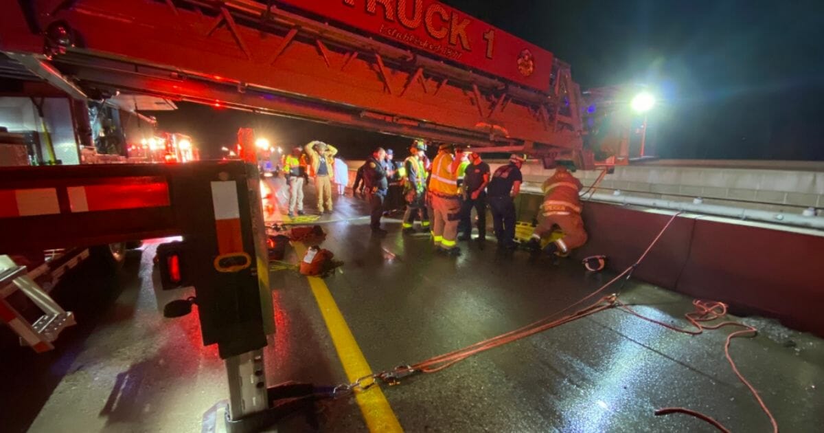 FedEx Driver Falls 75 Feet Off Bridge After Stopping To Help Stranded