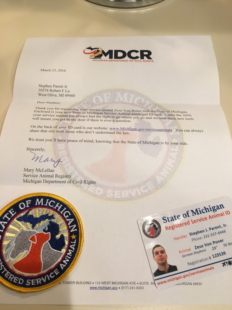 Service Dogs in Michigan Registration FAQ WEST MICHIGAN K9