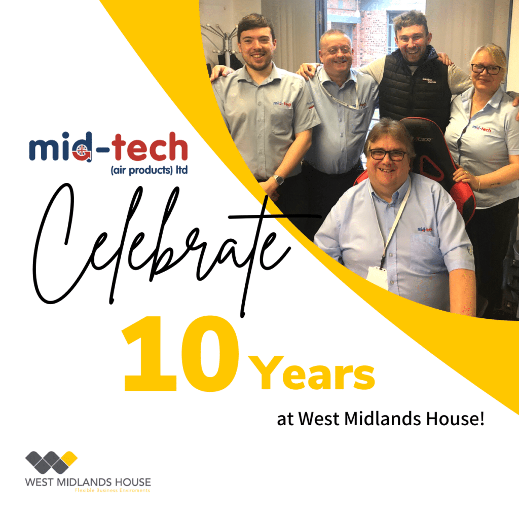 Midtech Air Products celebrate 10 years at West Midlands House West