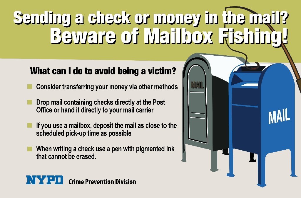 POLICE URGE PEOPLE NOT TO PUT CHECKS IN STREET MAILBOXES BECAUSE OF