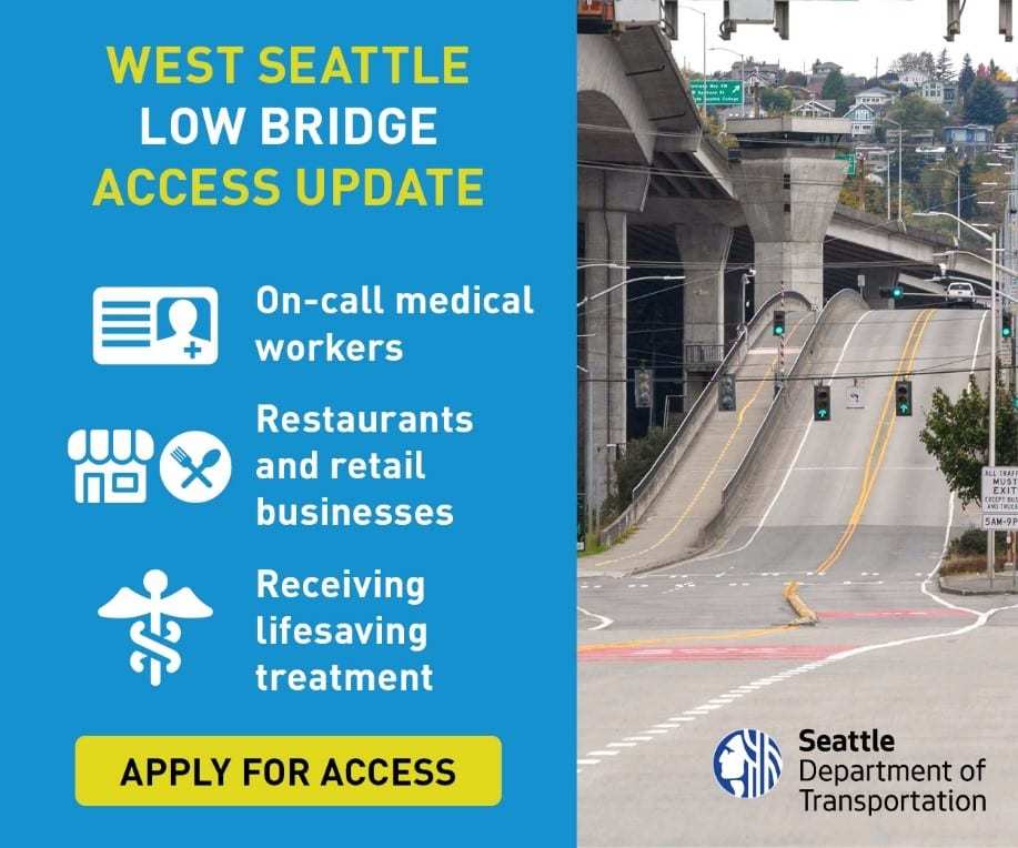 Low Bridge Route Planner West Seattle low bridge access update; More types of vans can now apply