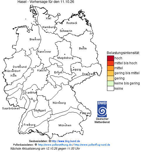Pollenflug Hasel Wetterdienst.de