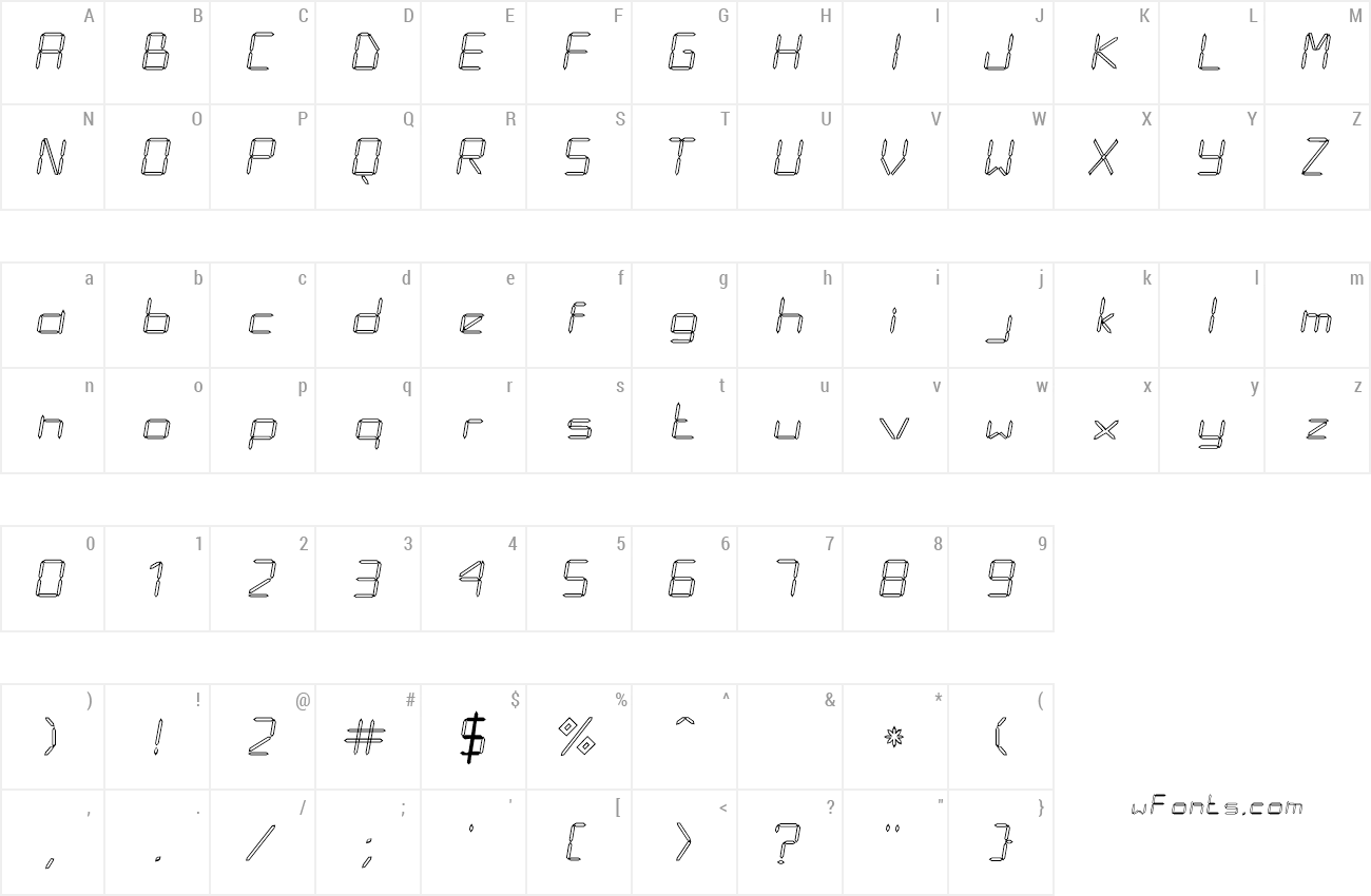 LED Display Font download free