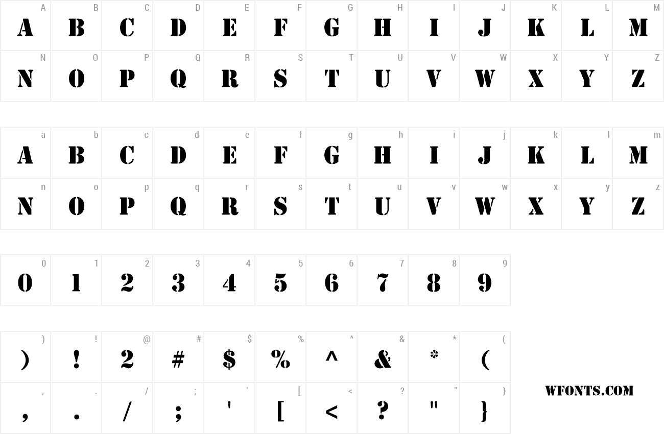 Download Free Font Stencil Std