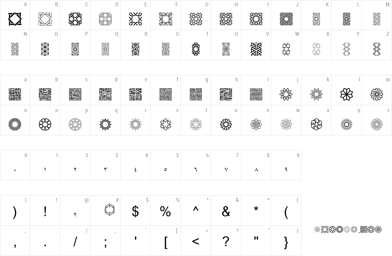 Kufi Pattern Font download free