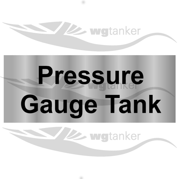 Label Pressure Gauge Tank WG Tanker