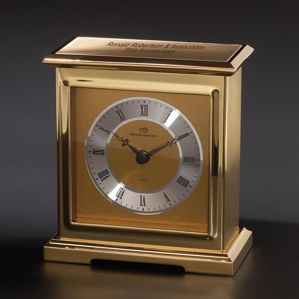 Brass Clocks, Custom Imprinted With Your Logo!