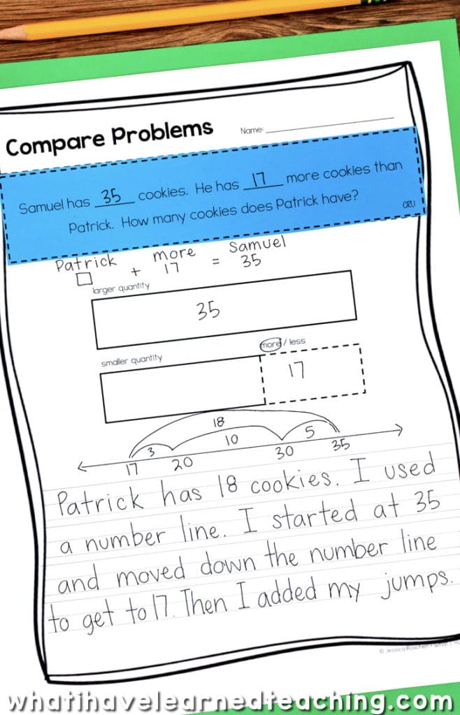 Addition and Subtraction Word Problems by Problem Type