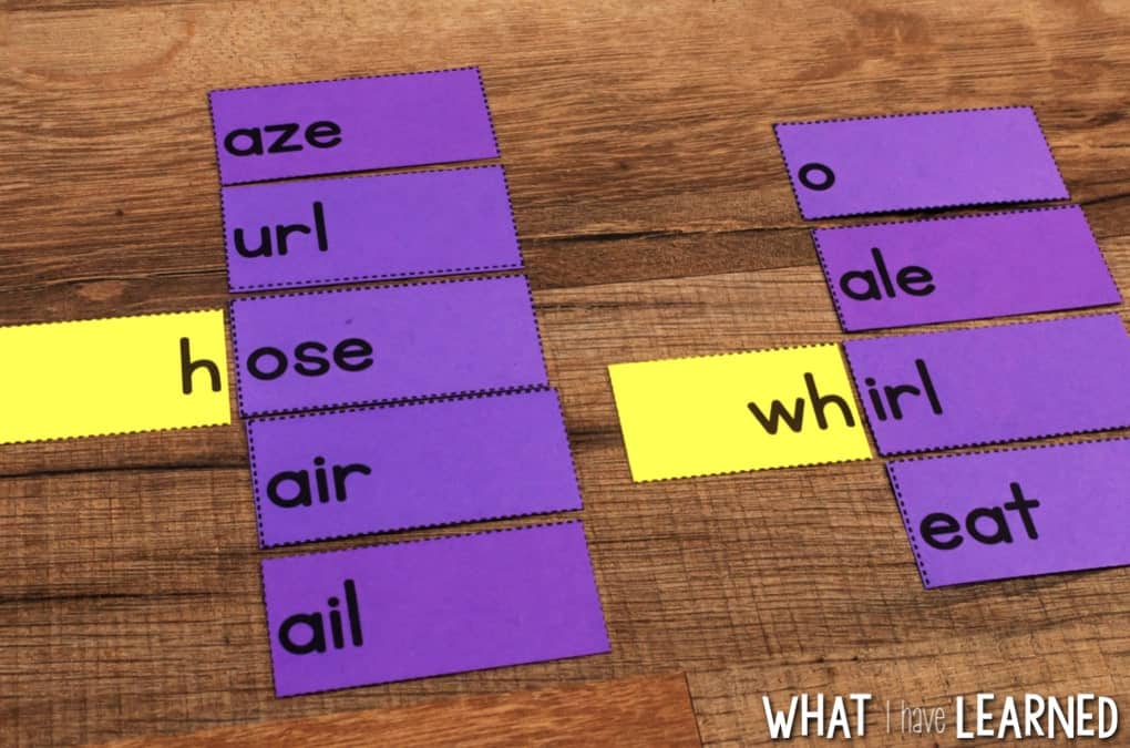 Onset and Rime Matching Cards, Flip Books & Word Lists