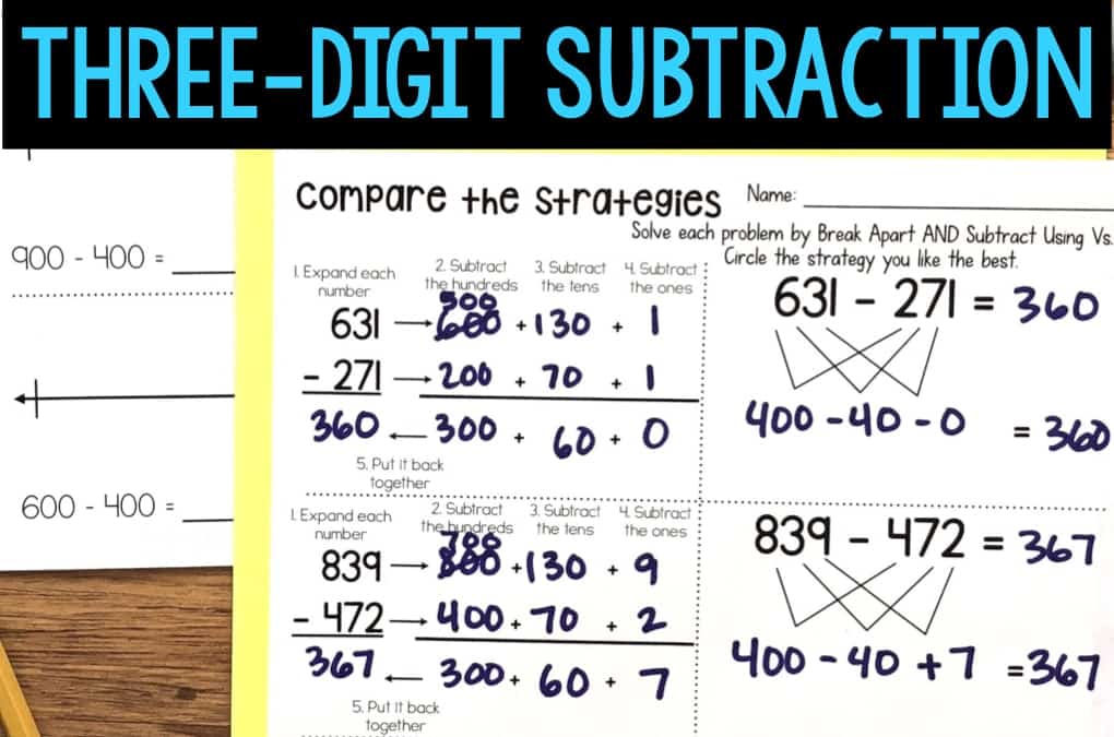 18+ Elegant Subtraction Worksheets Of 3 Digits