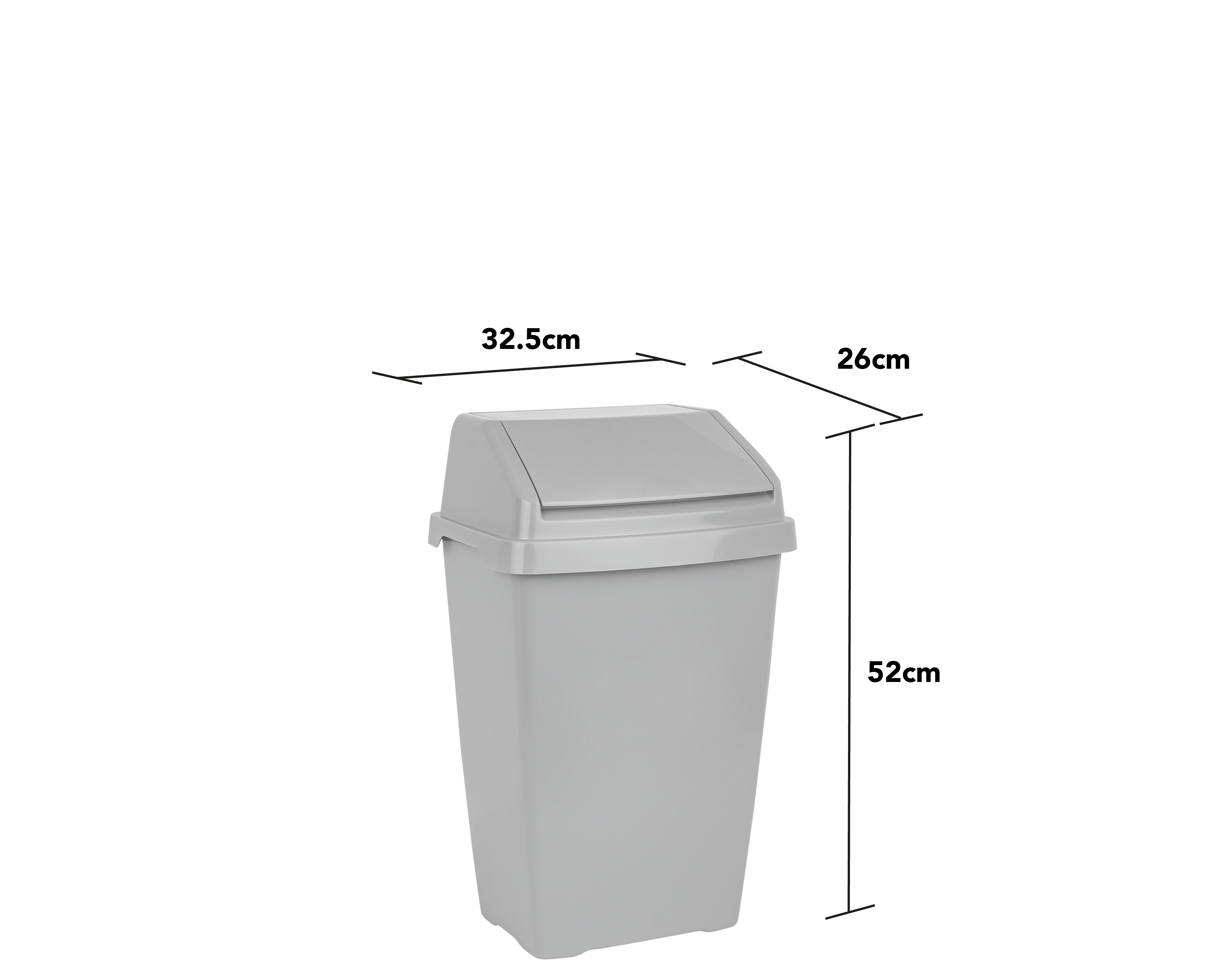 Everyday 25L Lift Top Bin Cool Grey 36077 What More UK
