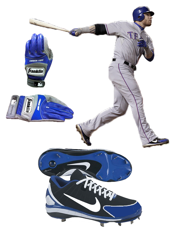 What Pros Wear What the Pro Wears Josh Hamilton (Batting Gloves, Cleats) What Pros Wear