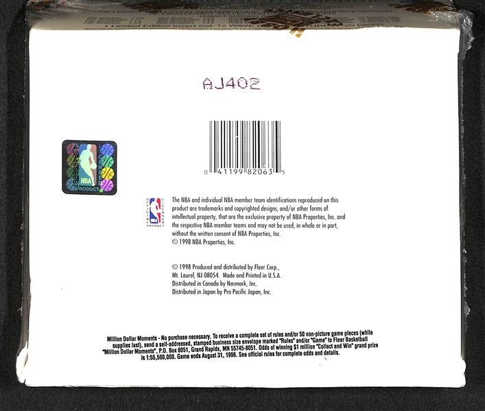 Lot Detail 199798 Flair Showcase Basketball Hobby Box