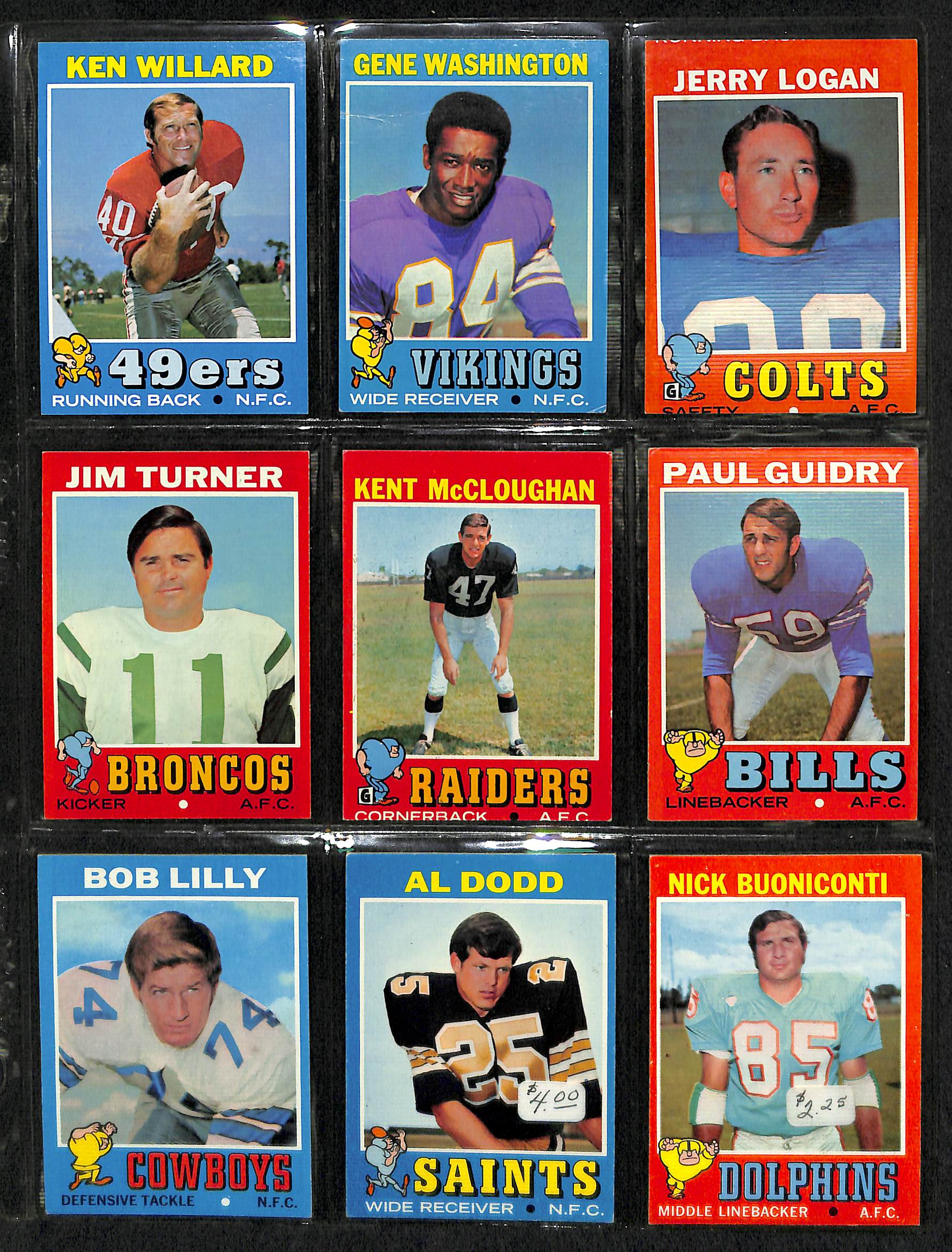 Lot Detail Lot Of 200+ Different Football Card From 19701972