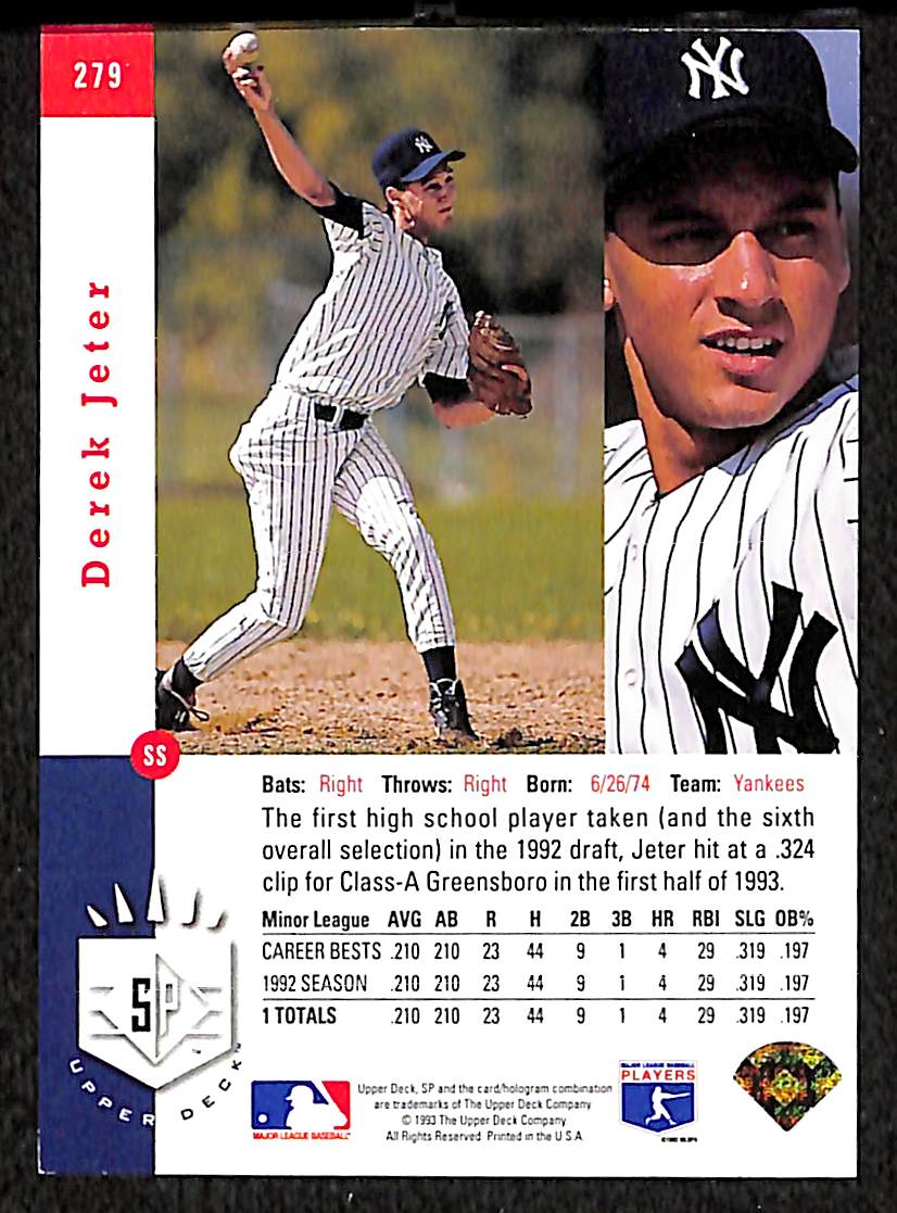 Lot Detail 1993 Upper Deck SP Derek Jeter Rookie Card