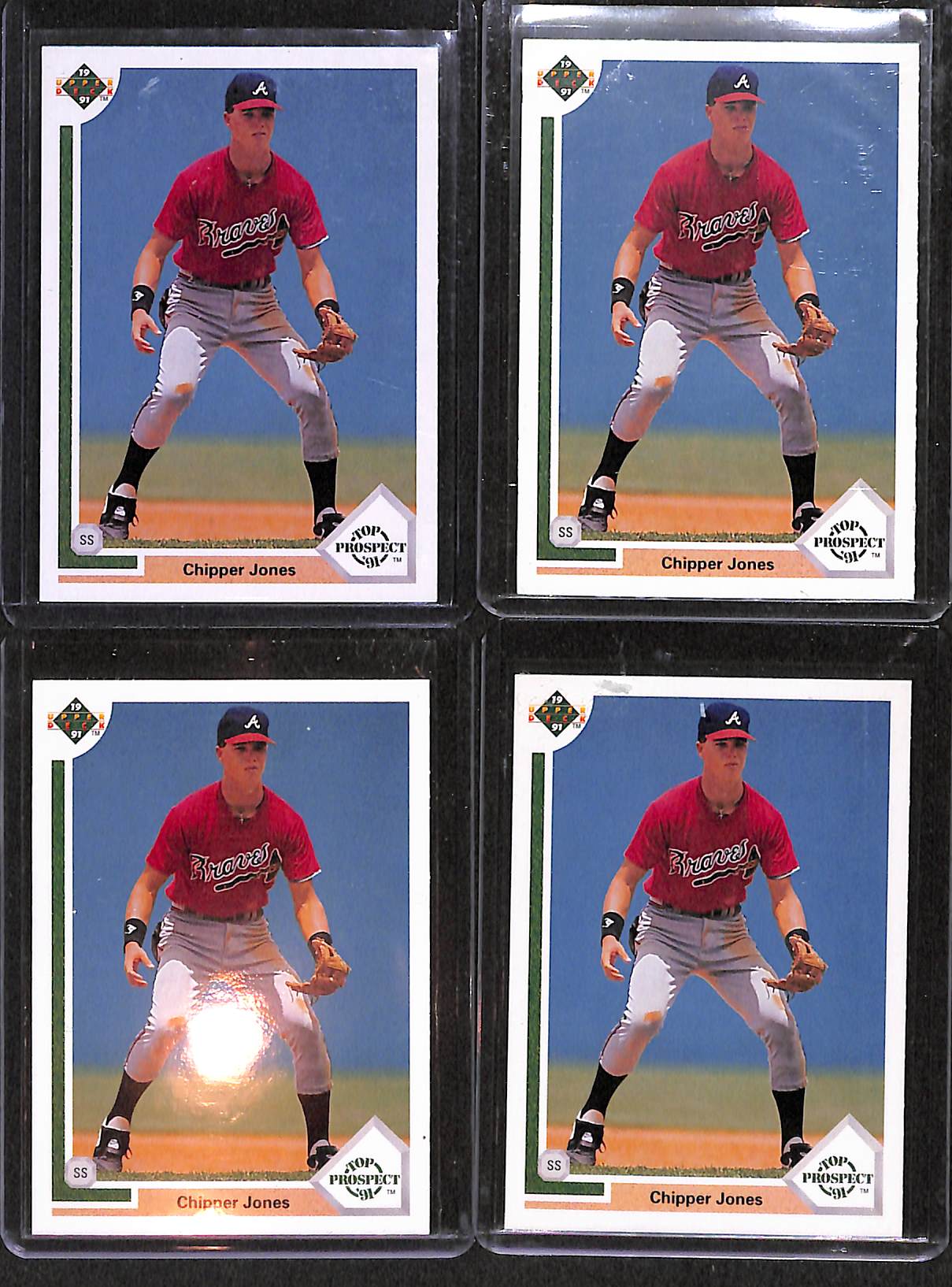 Lot Detail Lot Of 37 Chipper Jones Relic Rookie Cards