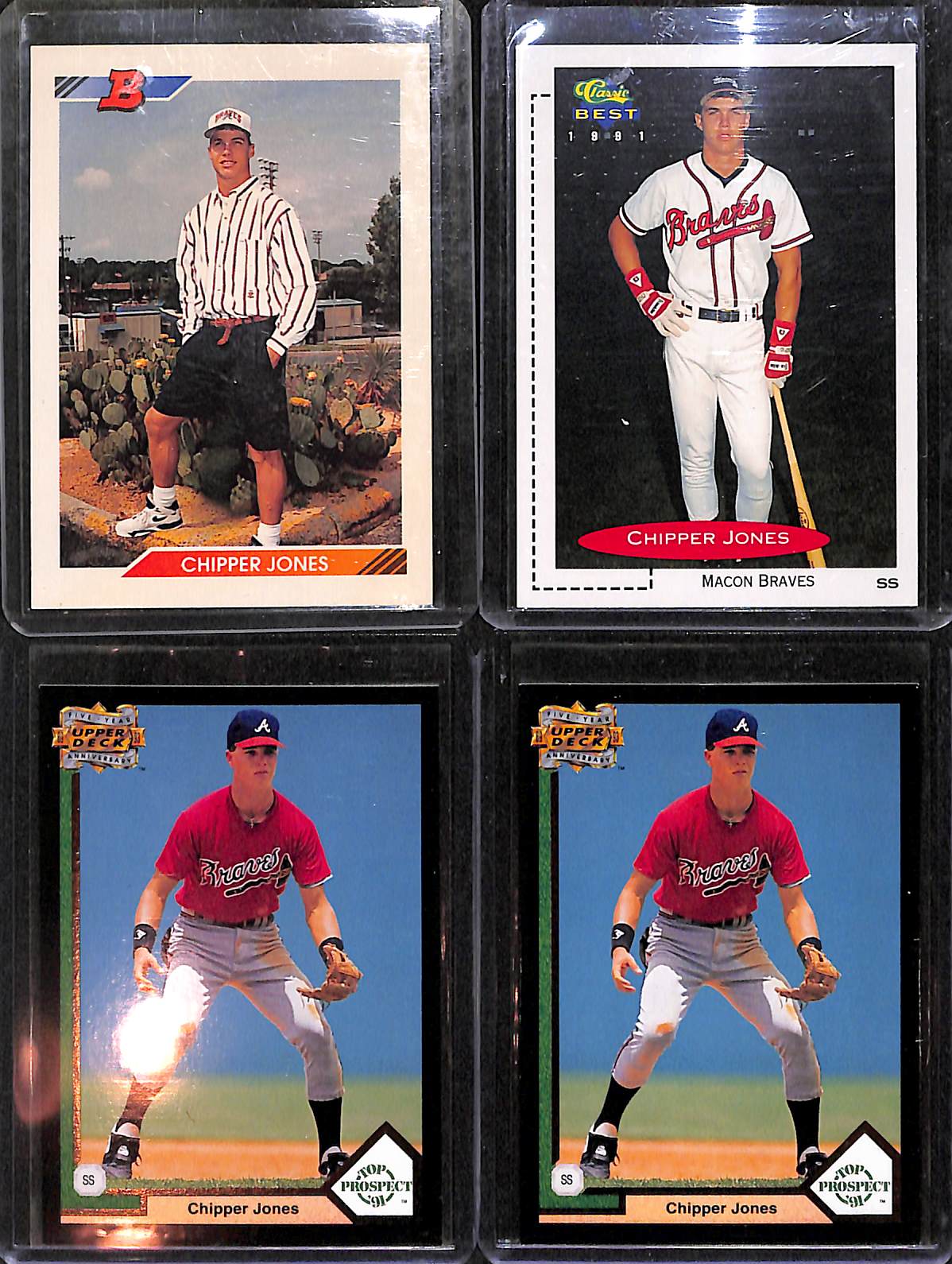 Lot Detail Lot Of 37 Chipper Jones Relic & Rookie Cards