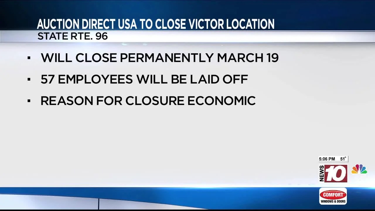 Auction Direct USA to close Victor location