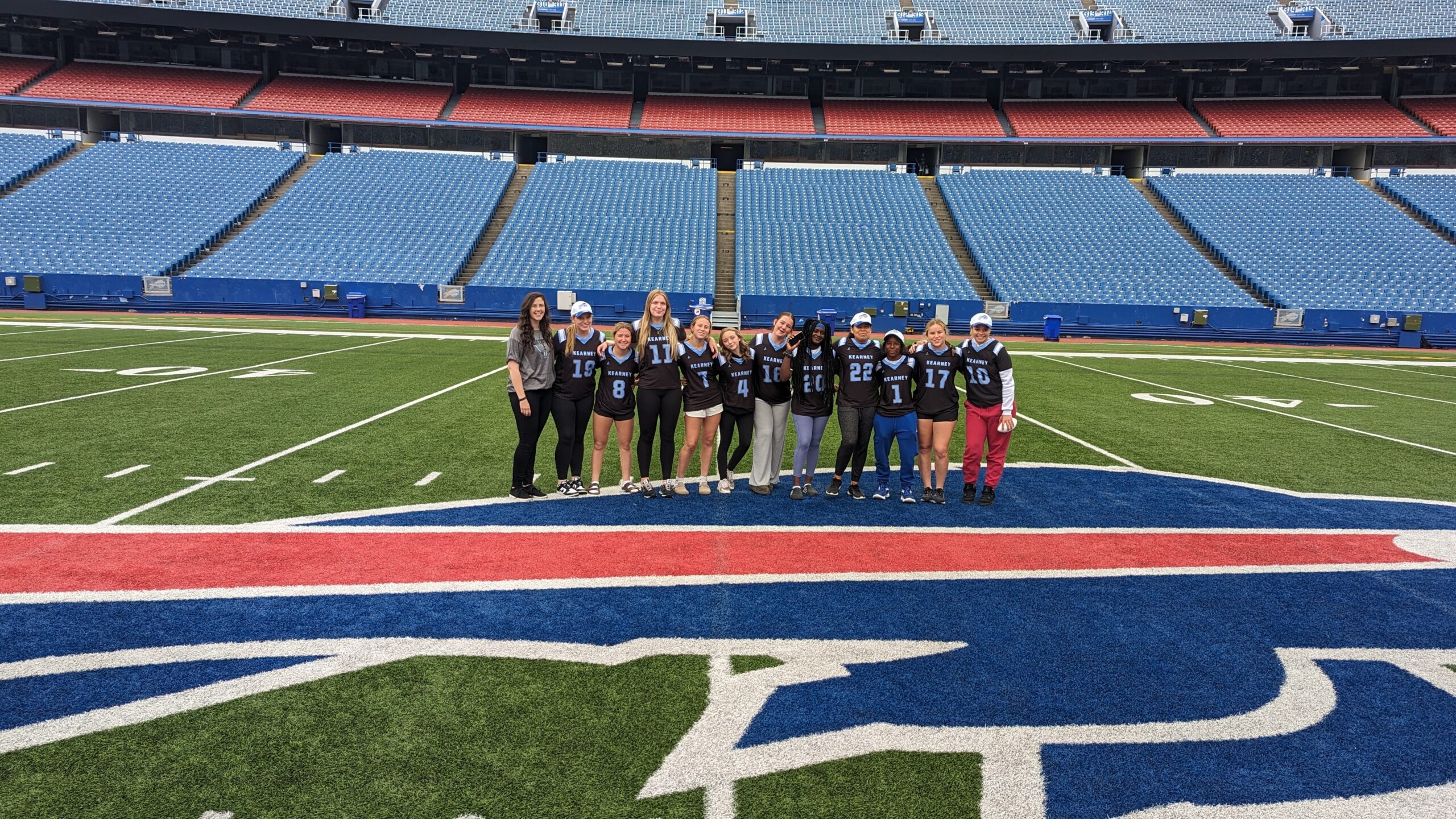 Bills host Kearney flag football team after state championship