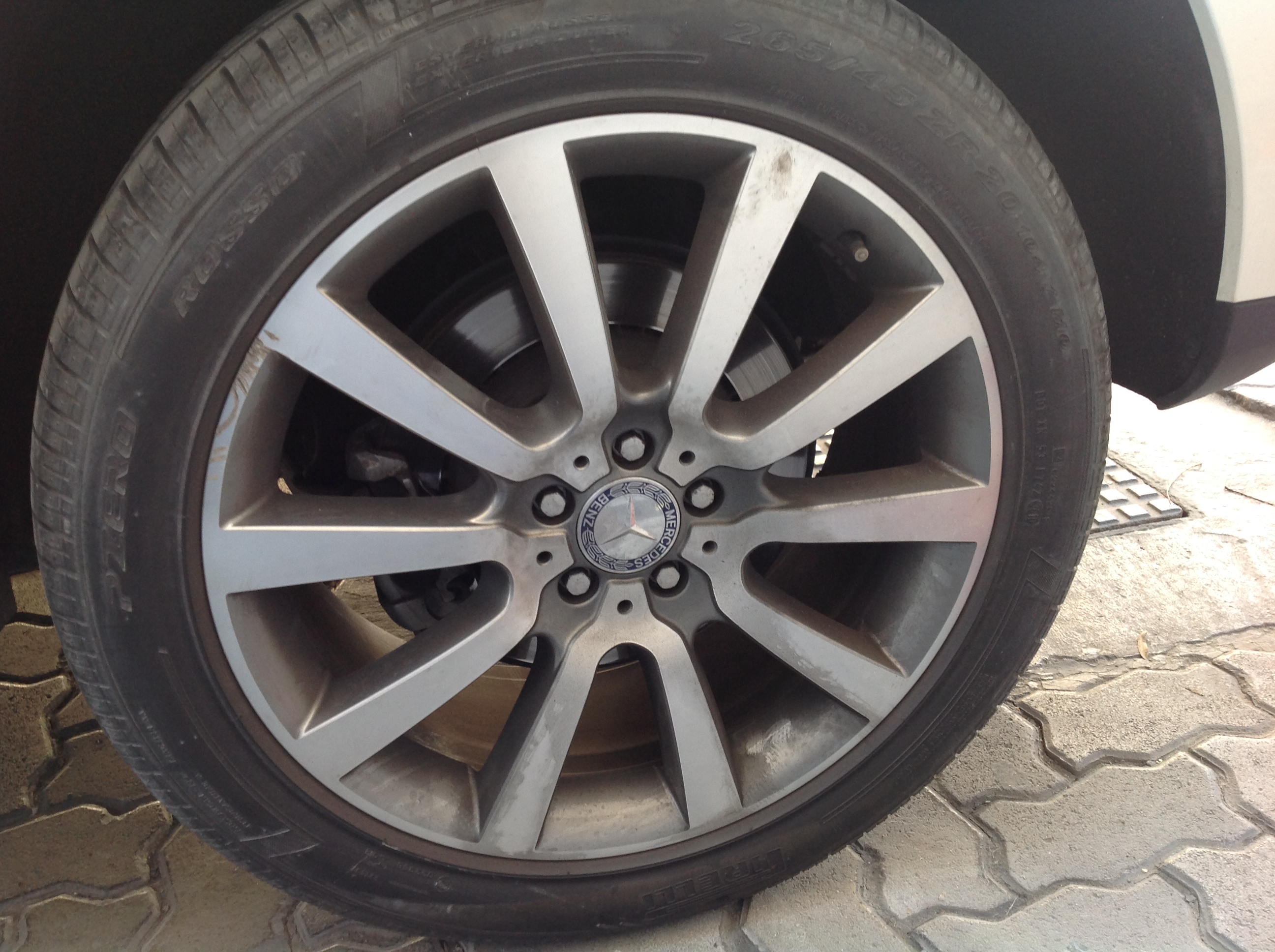 Mercedes ML rear before WheelFix Dubai a premier auto body shop and