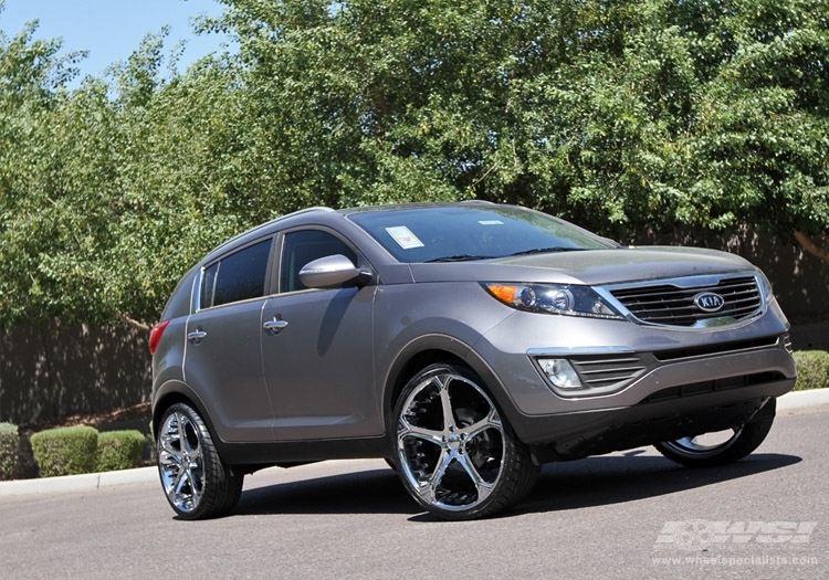 2011 Kia Sportage with 22" Giovanna Dalar5V in Chrome wheels Wheel