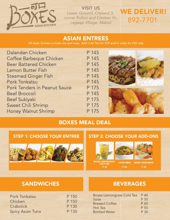 Boxes Asian Kitchen Your Everyday Asian Comfort Food in Makati When